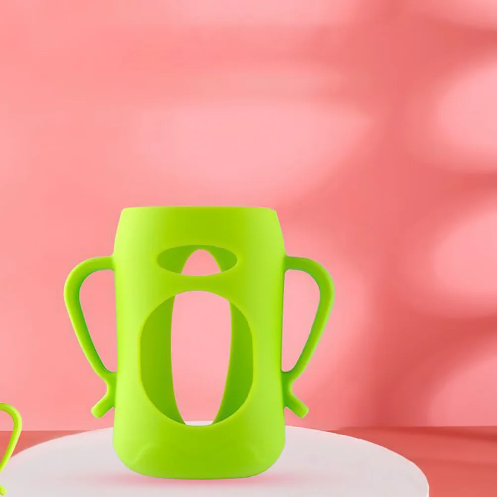 2 Pcs Baby Bottle Handles Cover Milk Anti-scald Sleeve Glass Silica Gel Protector