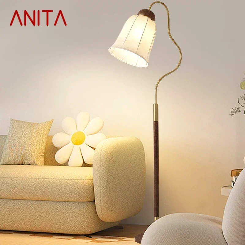 ANITA Contemporary Floor Lamp Luxury Living Room Bedroom Study Villa Hotel LED Retro Creativity Decorative Standing Light