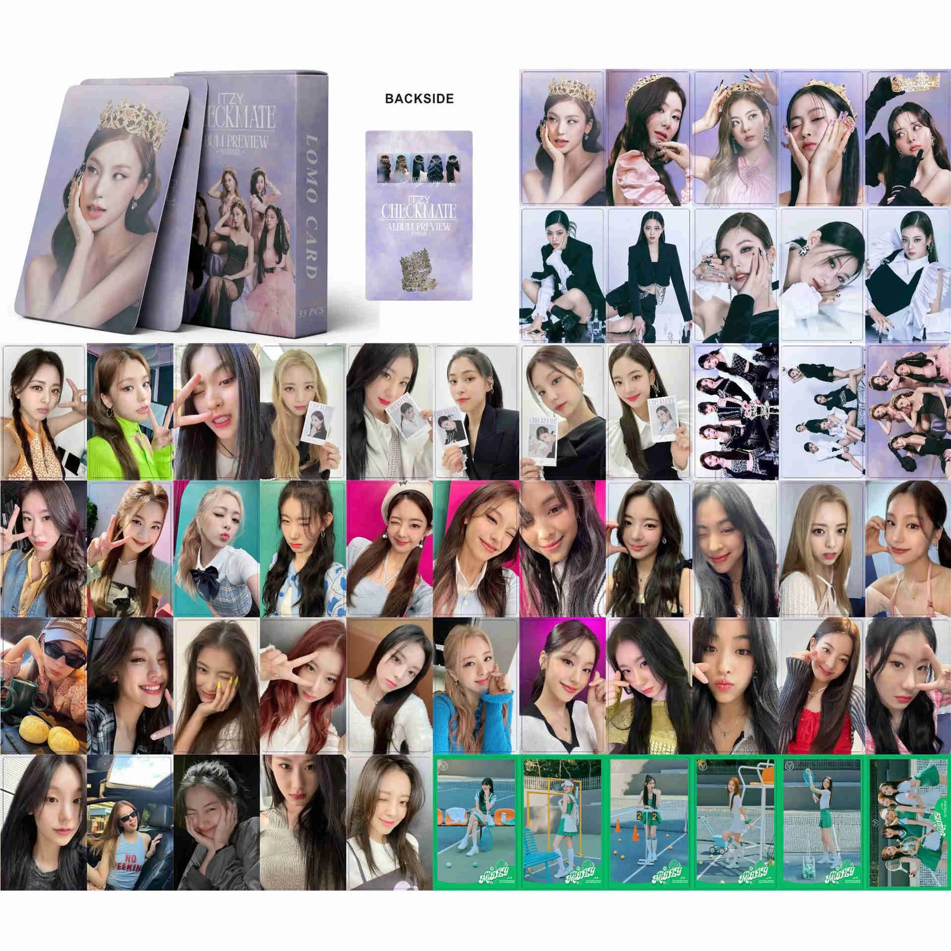 55pcs/set Kpop ITZY CHECKMATE BEST FRIENDS FOREVER Lomo Cards Greeting Season Photo album Cards Photocard Postcard Fashion