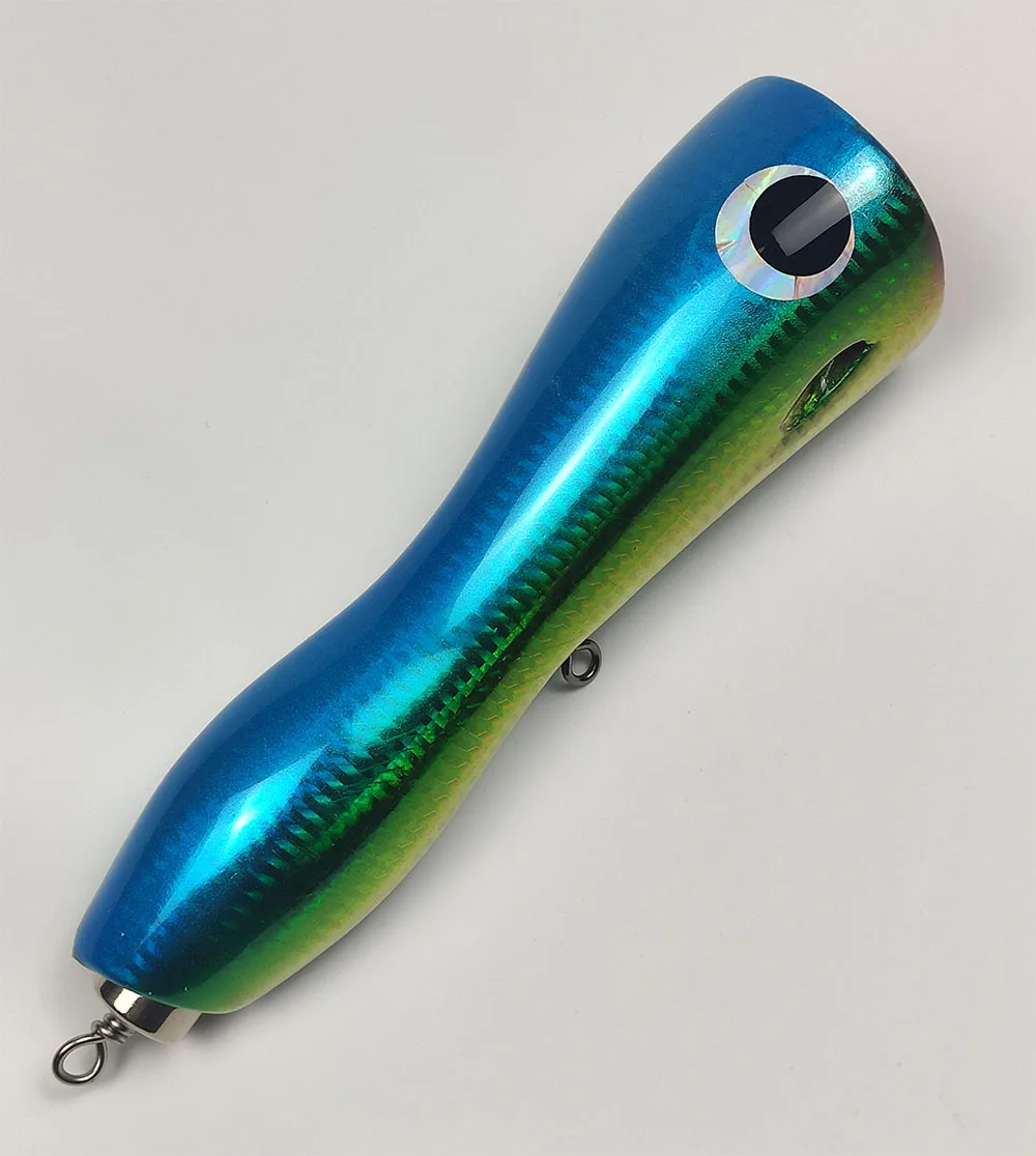 Seadrgon Carpenter Wood Floating Popper Stickbait Fishing Lure for Medium And Heavy Popping for GT, Kingfish, BluefinTuna