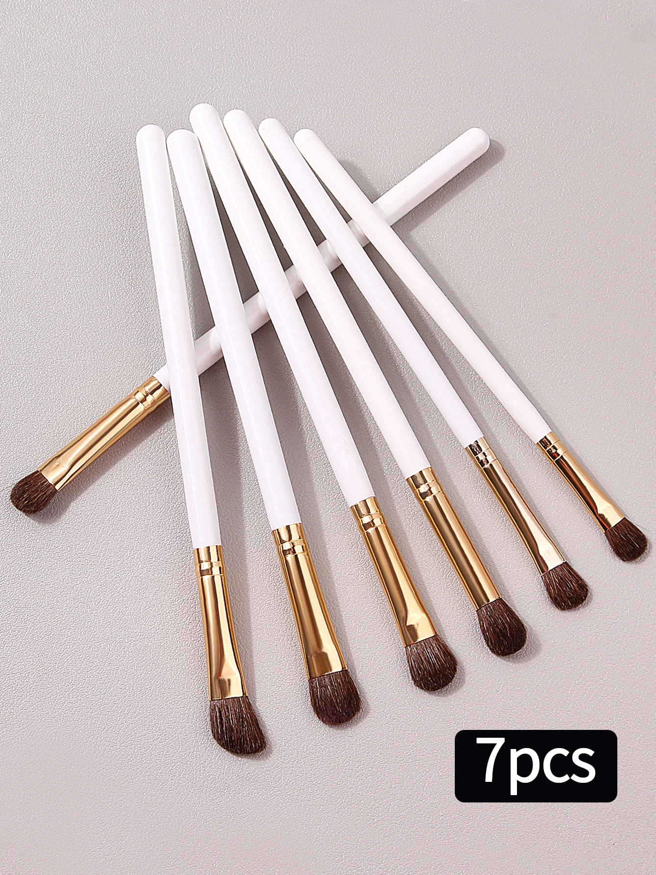 7-delige oogschaduw make-up kwasten set natuurlijk dier paard pony zacht haar cosmetica blending smudge shader borstel beauty kit