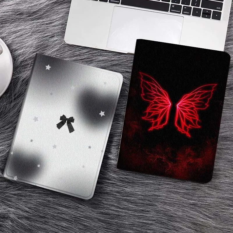 

Black Bow Star Pattern Gift Tablet Case For Samsung Tab Galaxy S6 S11 A A7 A8 A9 A11 10.1 10.4 10.5 Plus Lite