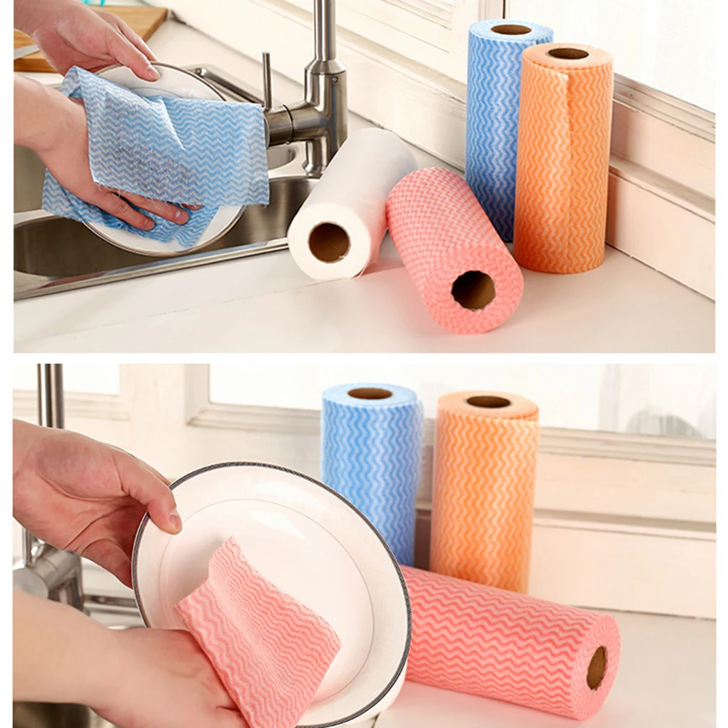 Portable Single Use Dishwashing Cloth Cleaning Towel Kitchen Gadget