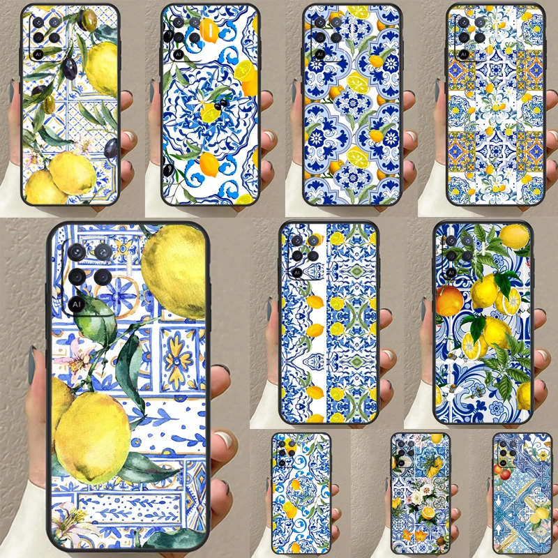 Mediterranean Lemon Phone Case For OPPO A5 A9 2020 A31 A53 A53S A1K A15 A16 A52 A72 A83 A91 A93 A54 A74 A94