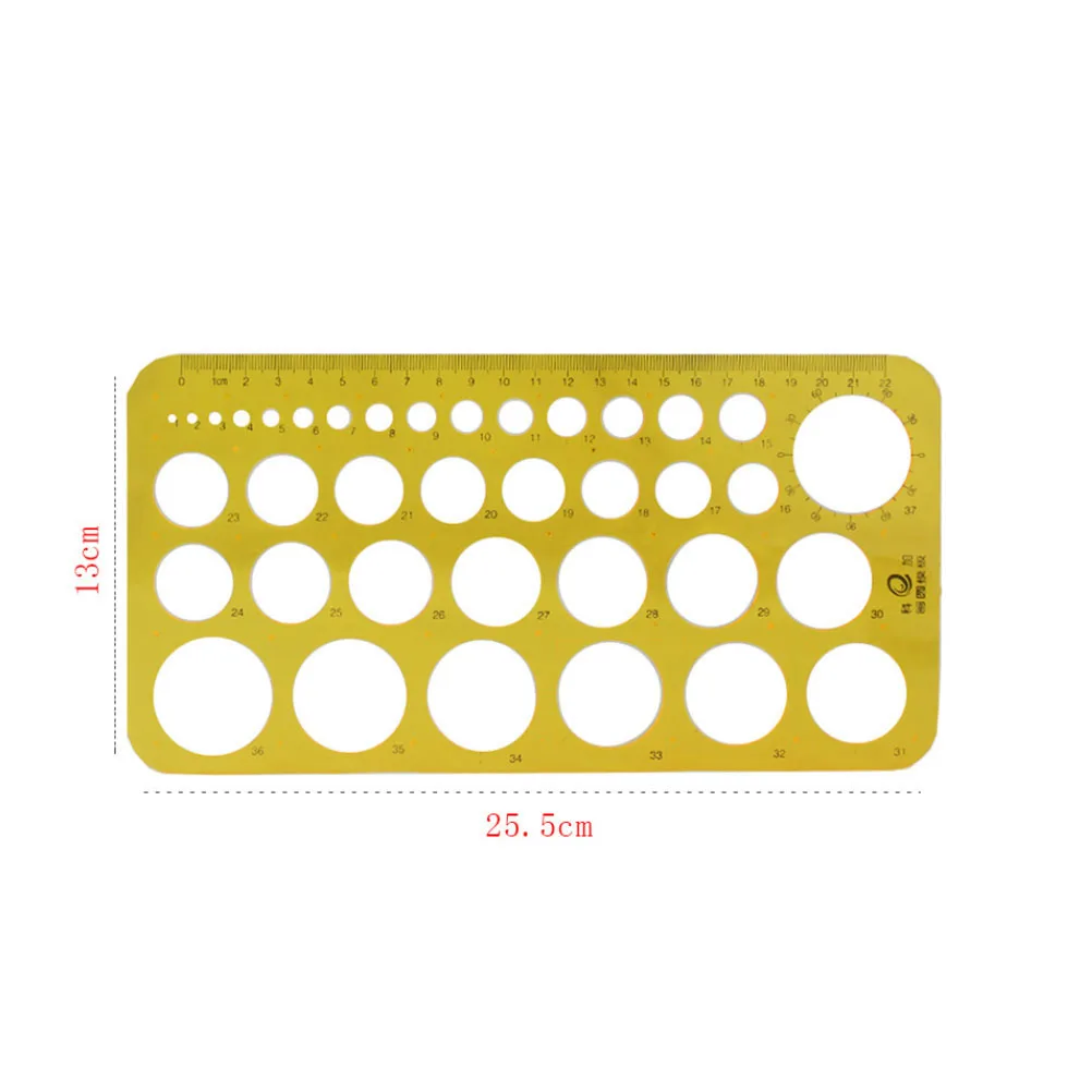 1 مجموعة 1 مجموعة قوالب الرسم مسطرة قياس دائرة بلاستيكية شفافة للمدرسة مكتب الفن مشروع أداة صياغة الهندسة