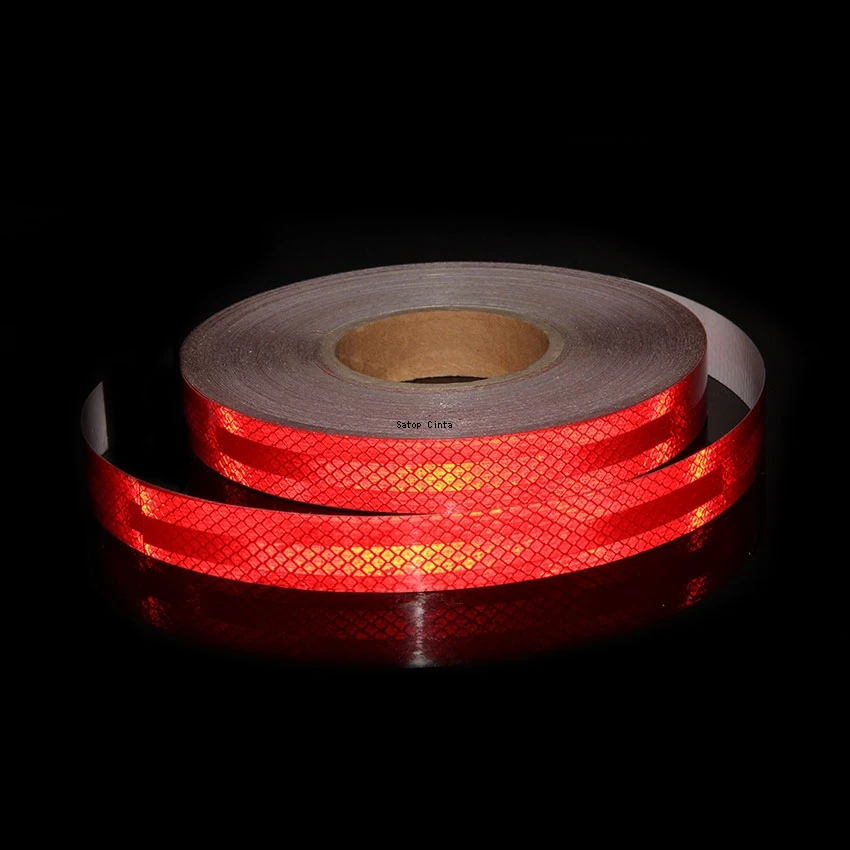 High Intensity Red Retro Reflective Tape Outdoor Safety Stickers 25mm*5m Reflectors Strips Waterproof Adhesive Film For Car Bike