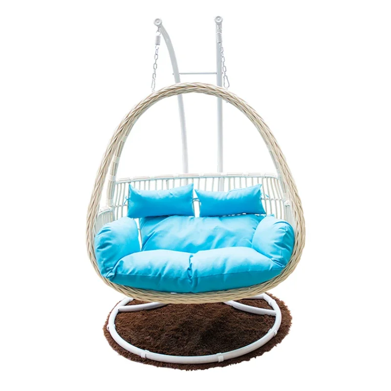 

Balcony rattan chair hanging basket indoor household lazy outdoor courtyard garden swing double bird's nest hanging chair