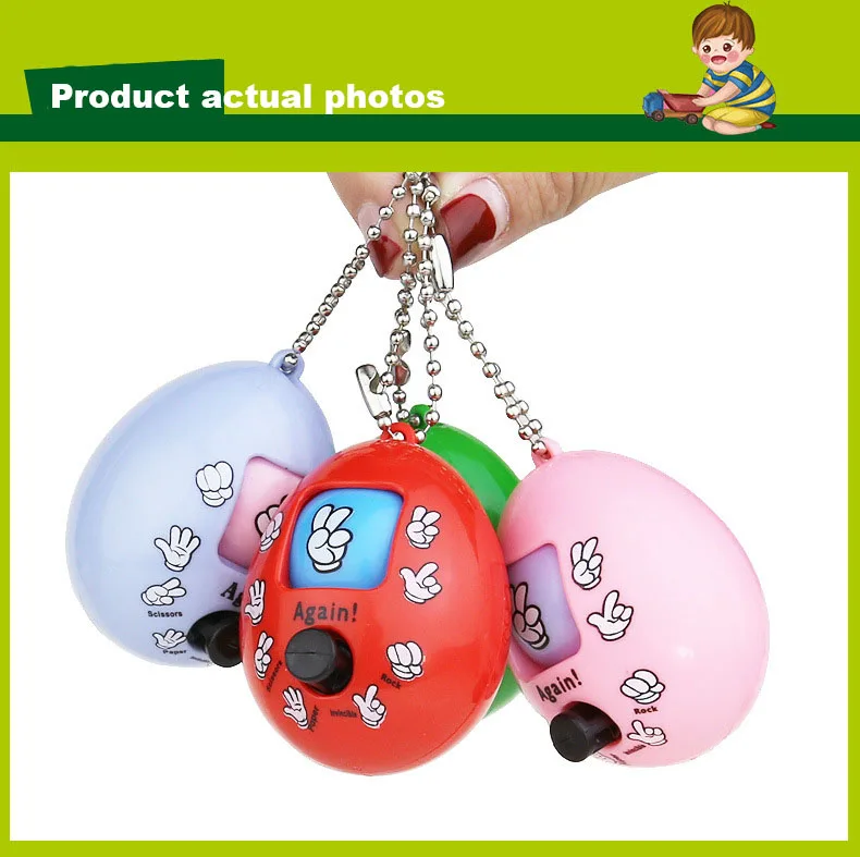 Rock, Paper, Scissors Finger Guessing Game Tool Egg Spinner Toy Twisted Egg Rock Paper Scissors Keychain