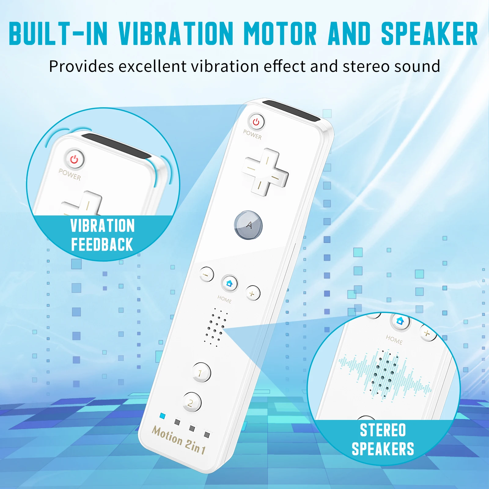 wii remote motion plus For Nintendo Wii/Wii U Joystick 2 in 1 Wireless Gamepad Controller Set with Silicone Case Video Game