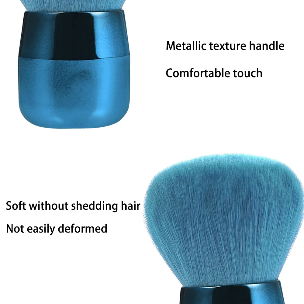 1 brocha para polvos de maquillaje con cabeza de seta, accesorios de brocha de maquillaje de belleza profesionales sueltos individuales, herramientas de arte para uñas con setas suaves