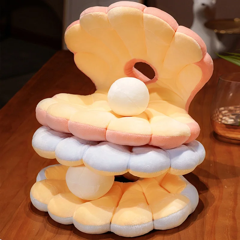 35*30*25cm Cartoon New Shell Shaped Plush Cushion Toys Stuffed Sofa Pillow Soft Shell Cushion Kids Lovers Birthday Gift