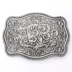 Bronze Silver Belt Buckle Beautiful Botanical Pattern Improve Temperament