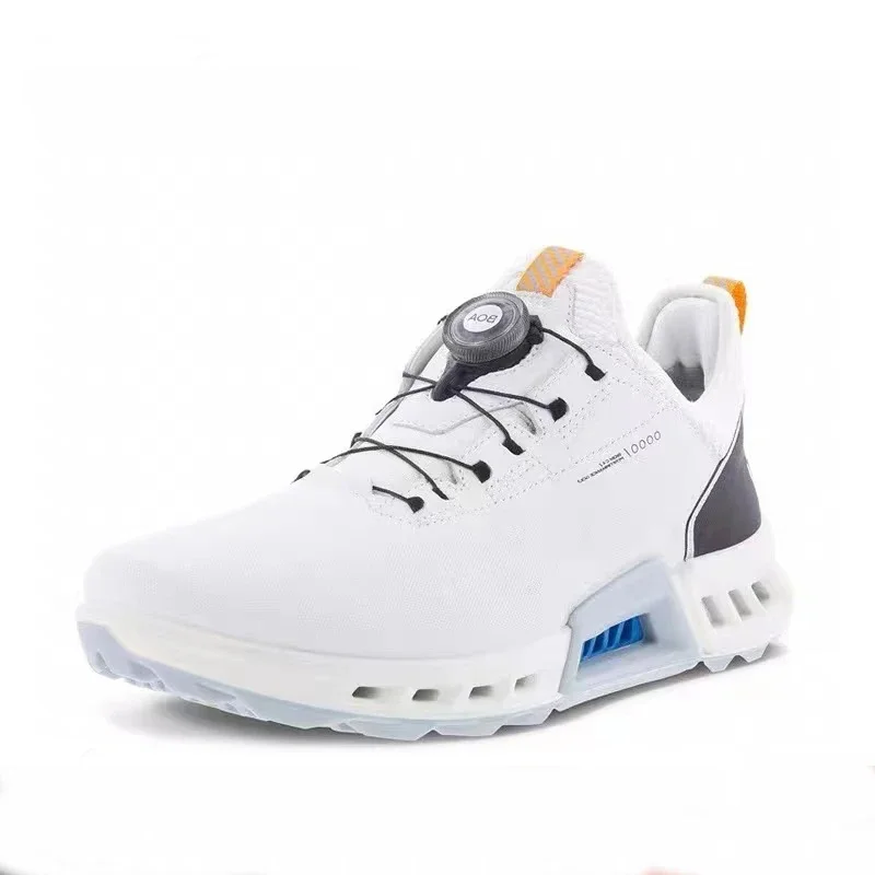 남성용 천연 가죽 골프 스니커즈, 야외 워킹 풋웨어, 럭셔리 골프화 