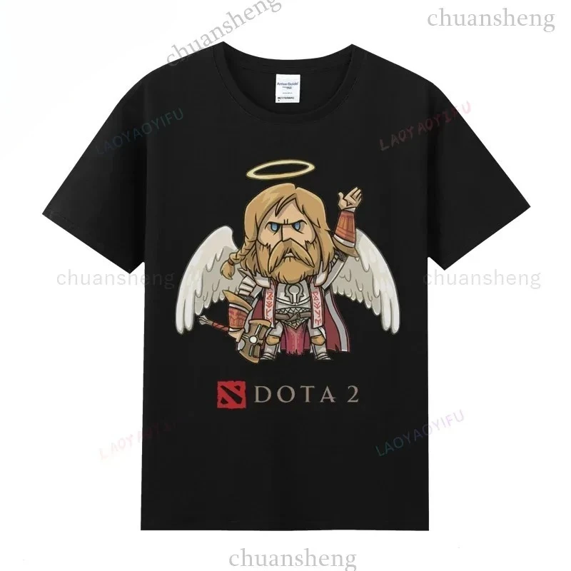Camisetas Dota 2 com Estampa de Heróis do Jogo: Shadow Fiend, Pudge, Axe, Slardar, Sven, Wraith King, Cent Phoenix - Roupas Unissex