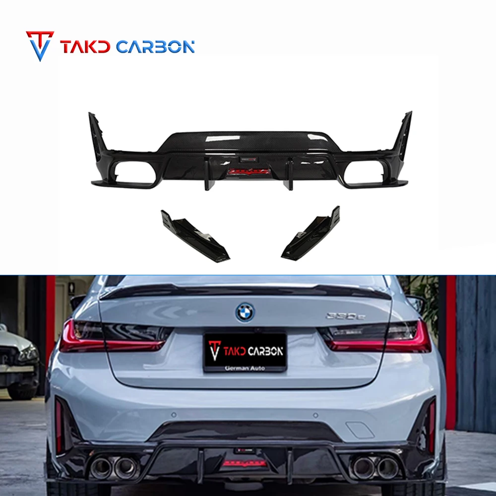 

G20 LCI TAKD Design Dry Carbon Fiber Rear Car Bumper Diffuser Lip for bmws 3 Series G20 G28 LCI 2023-UP