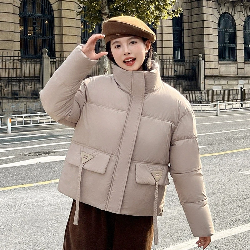 Winter Women Short Parkas Jackets 2026 New Casual Thick Warm Puffer Coat Loose Female Outwear Cotton Padded Jacket Basic Coats