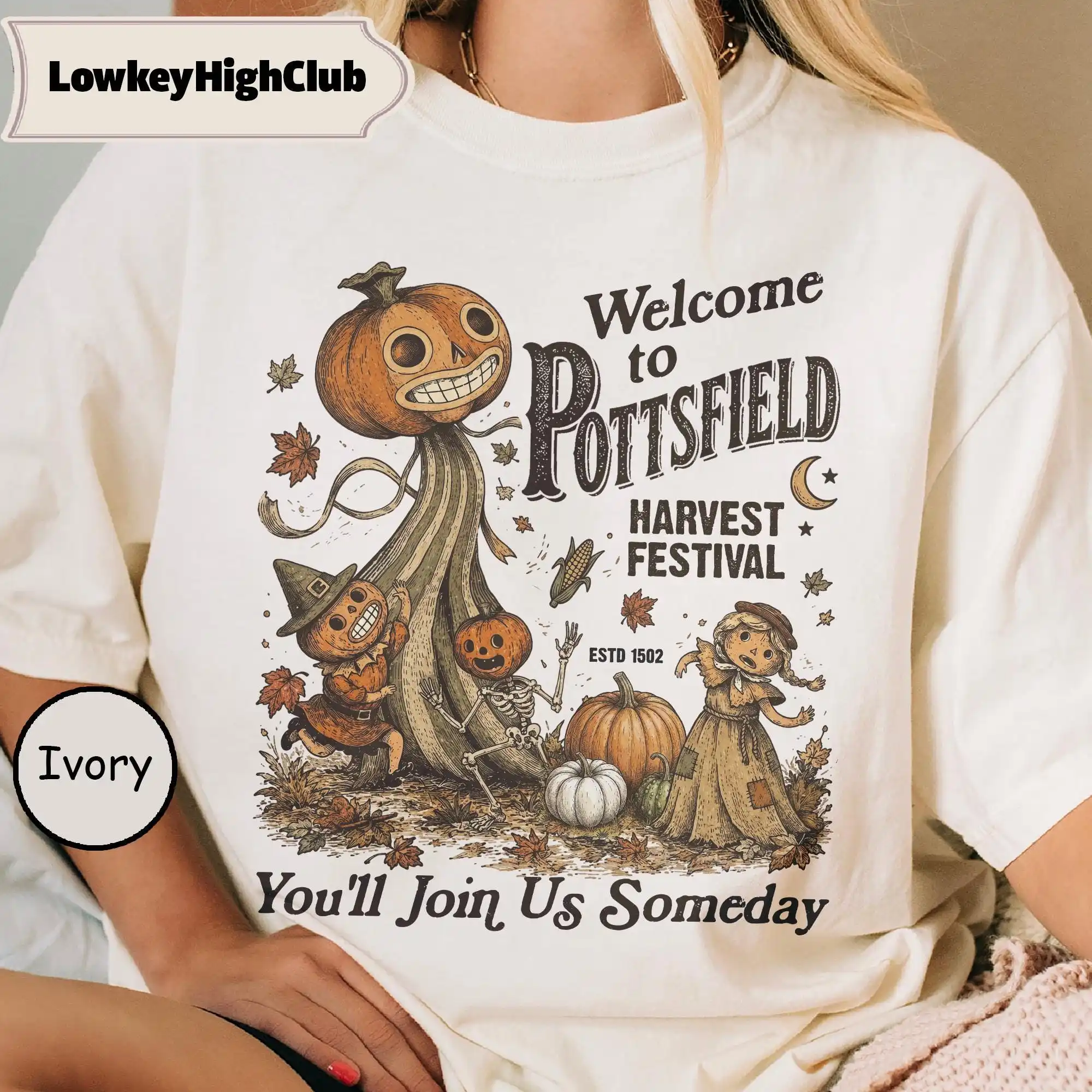 Pottsfield Harvest Festival Shirt, Retro Autumn Pumpkin Tee, Spooky Season, Otgw Inspired Halloween Tee, Fall Harvest Shirt