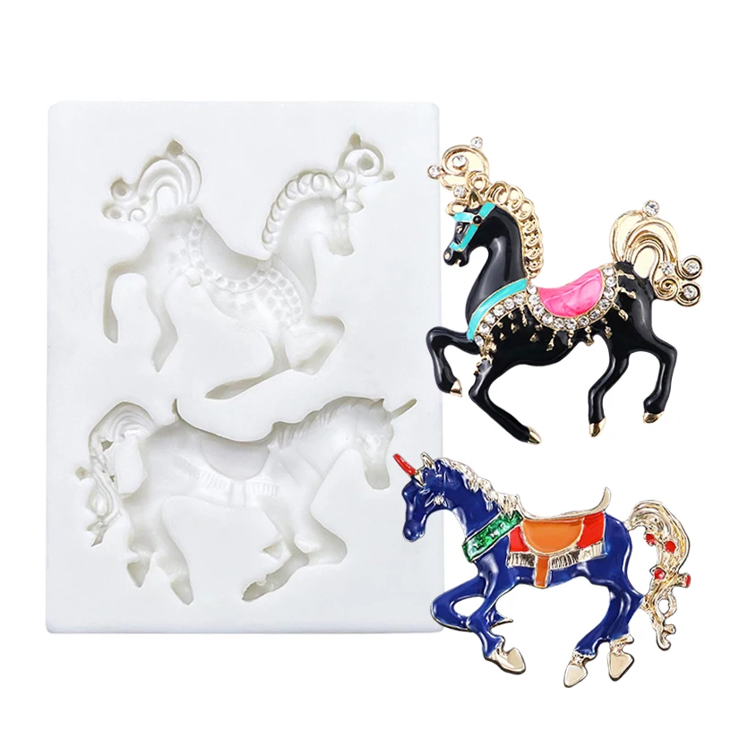 Unicorn Silicone Sugarcraft Mold Resin Tools Cupcake Baking Mould Fondant Cake Decorating Tools