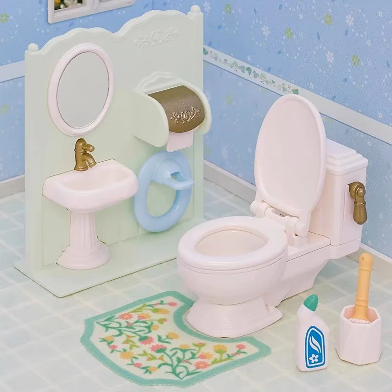 ฟิกเกอร์ตัวการ์ตูนครอบครัวในป่าดั้งเดิมสุนัขชีฟองชิวาวาโกะป่าใบเมเปิลแมวของขวัญสำหรับน้องสาว