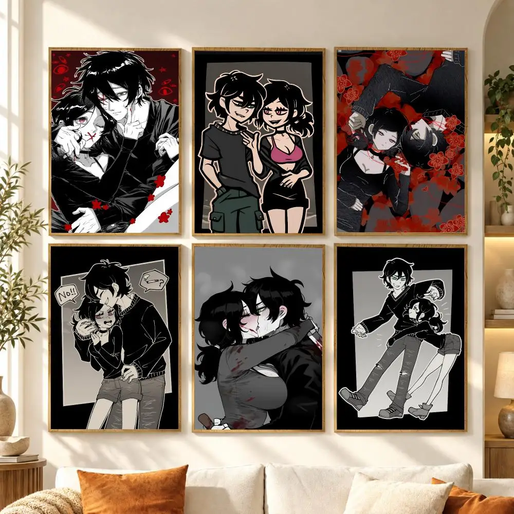 Horror Game T-The Coffin of Andy and Leyley Poster Premium Modern Waterproof Wall Art Pictures for Bedroom Living Room Bar Decor