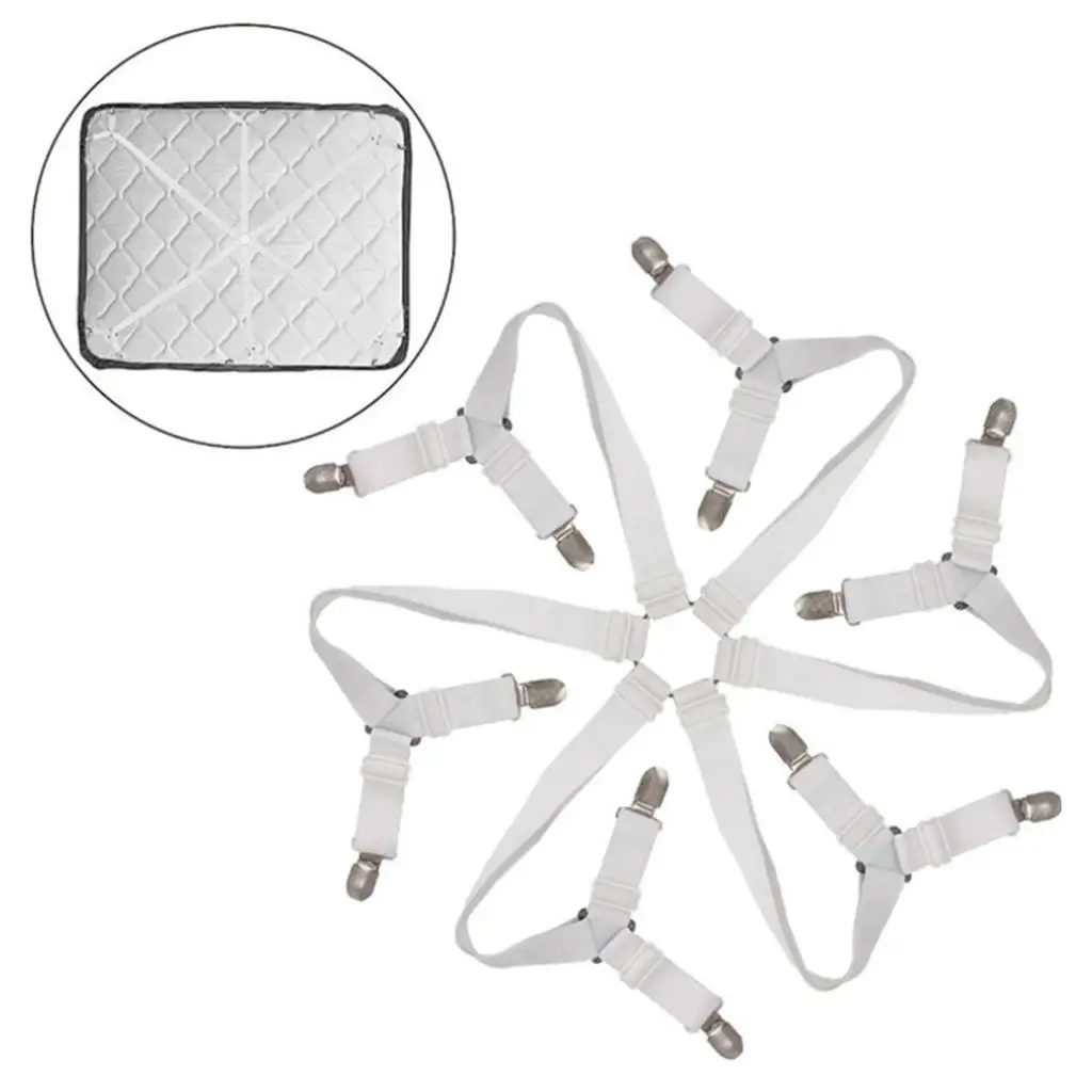 Bed Sheets Holders Straps Adjustable Sheet Suspenders Mattress Fasteners Clips for All Size Beds Bedroom Accessories