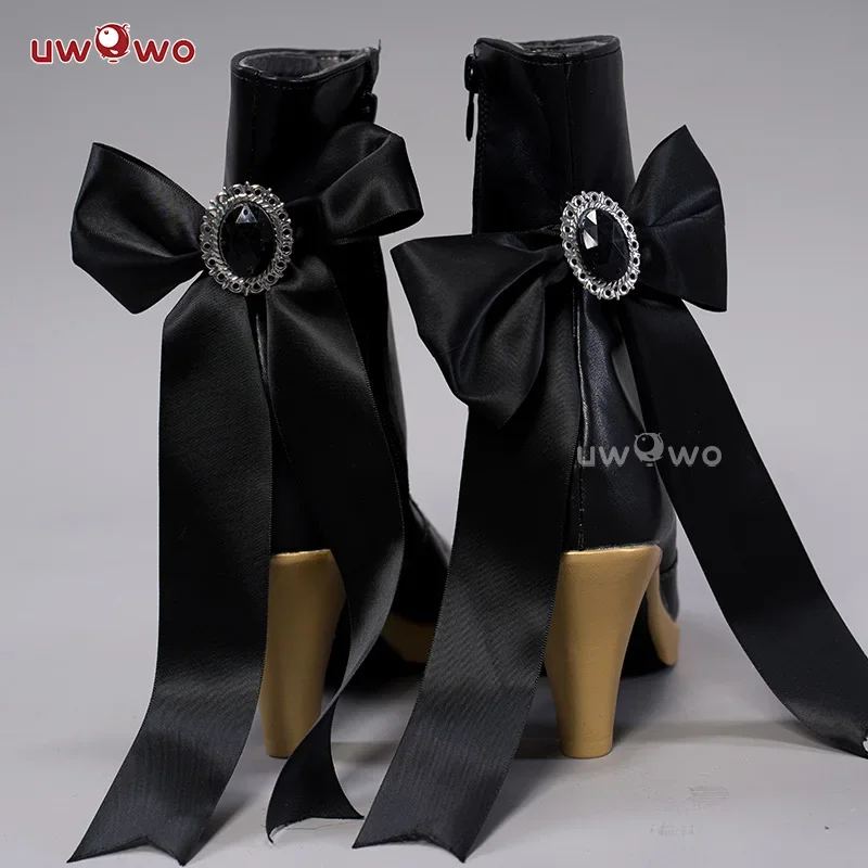 UWOWO Genshin Impact Navia Scarpe Cosplay Fontaine Abito stile rococò Scarpe Cospaly Stivali
