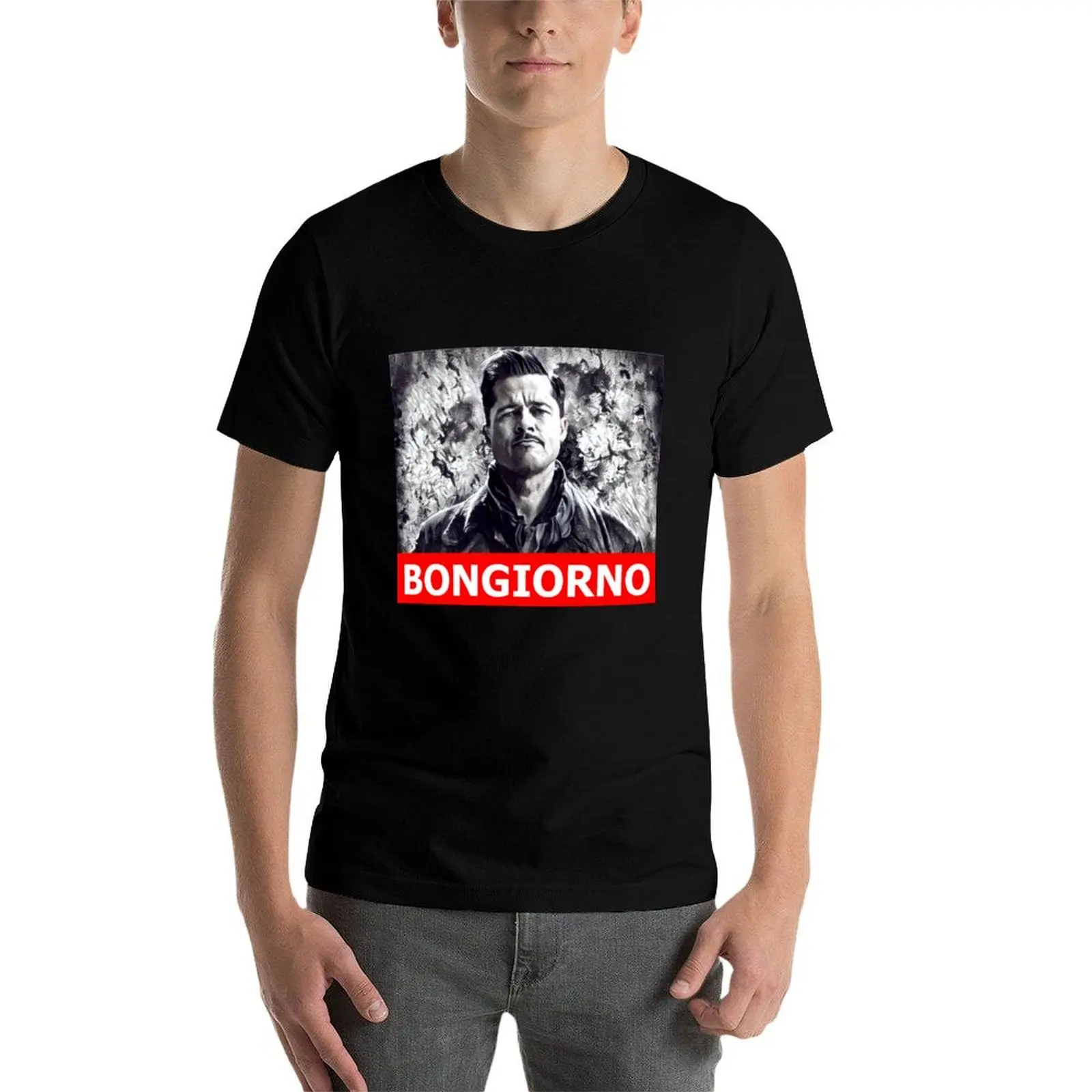 

Inglorious Basterds Aldo Raine T-Shirt man t shirt graphic cotton t shirts man 100% t shirts for man cotton T-Shirt