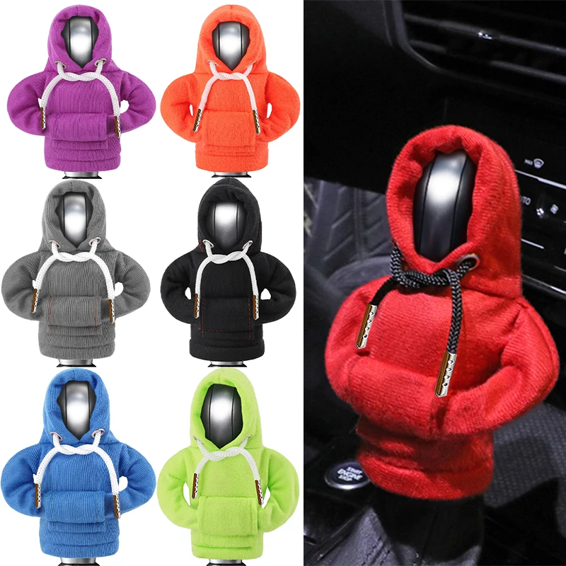 

Universal Hoodie Car Gear Shift Lever Cover Change Lever Sweatshirt Gearshift Cover Hoodie Gear Knob Decorative Accessories