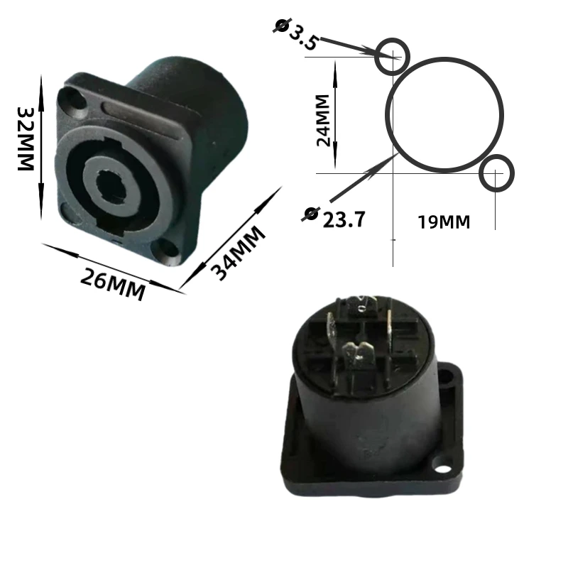 Feste D-Typ-Schraube, 4-Kern-Stufen-Soundmikrofonanschluss