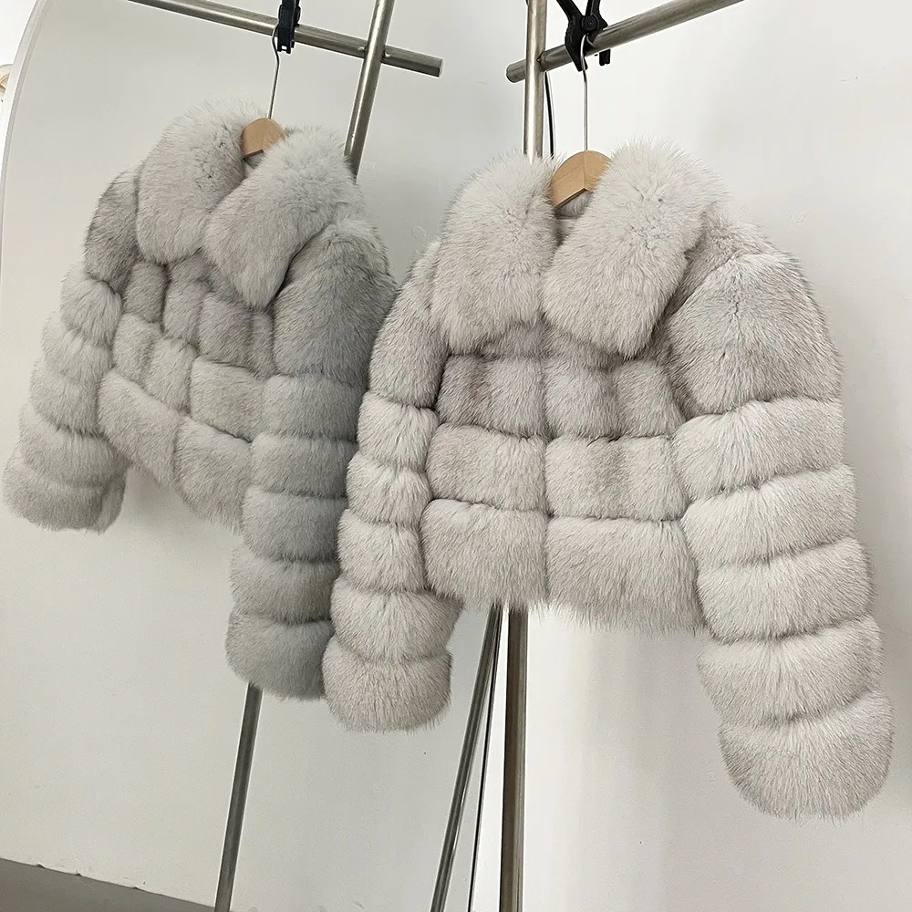 ขายร้อนคุณภาพสูงขนสุนัขจิ้งจอกจริงผู้หญิงสั้นแฟชั่นใหม่ WARM ของแท้ขนสัตว์