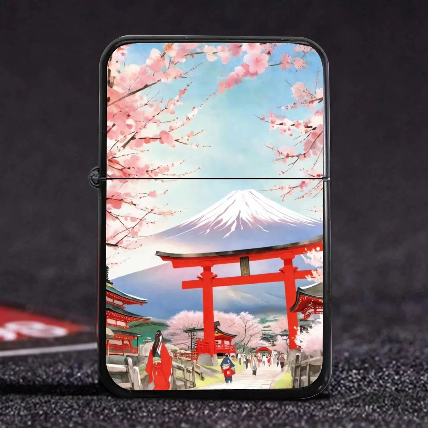 Fuji Mountain Kerosene Lighter Metal Windproof Lighter Landscape Creative Advertising Machine Scenic and Historic Site Lighter