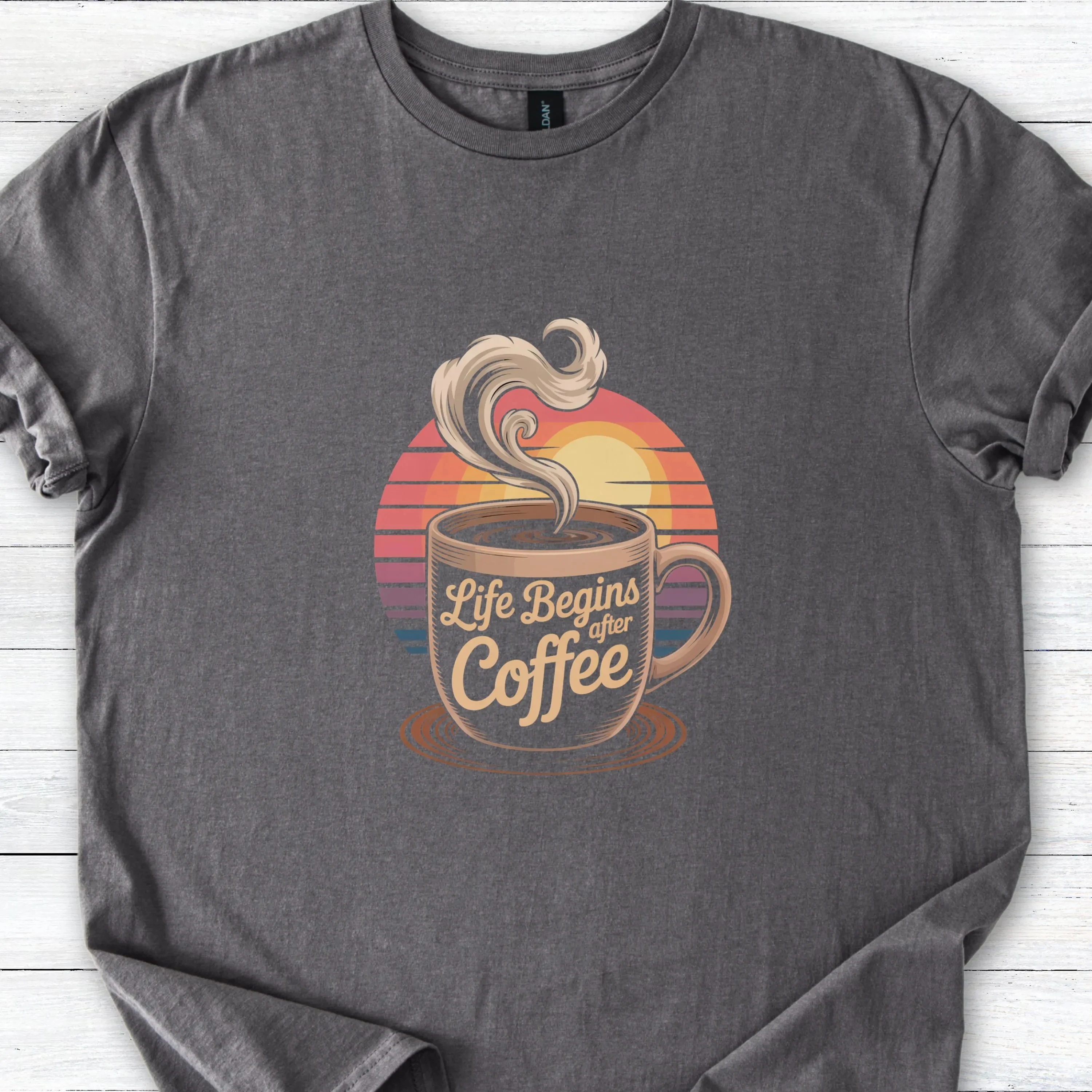 Men's High-Quality T-Shirts Fashionable Trendy Comfortable and Casual  Retro Coffee Lover T-Shirt: Funny Caffeine Addict Tee