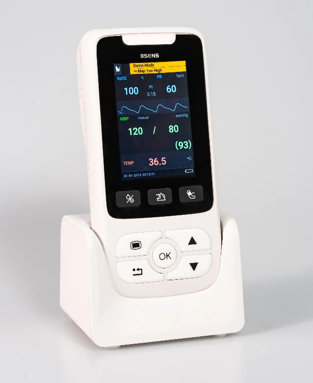 Veterinarian handheld vital signs monitor with 3.5-inch screen