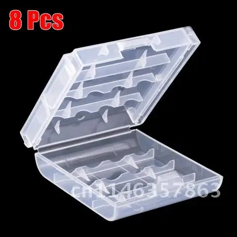 Plastic Waterproof Container Bag, Caixa de armazenamento para pilhas AA ou AAA, Organizer Case, 4Pcs