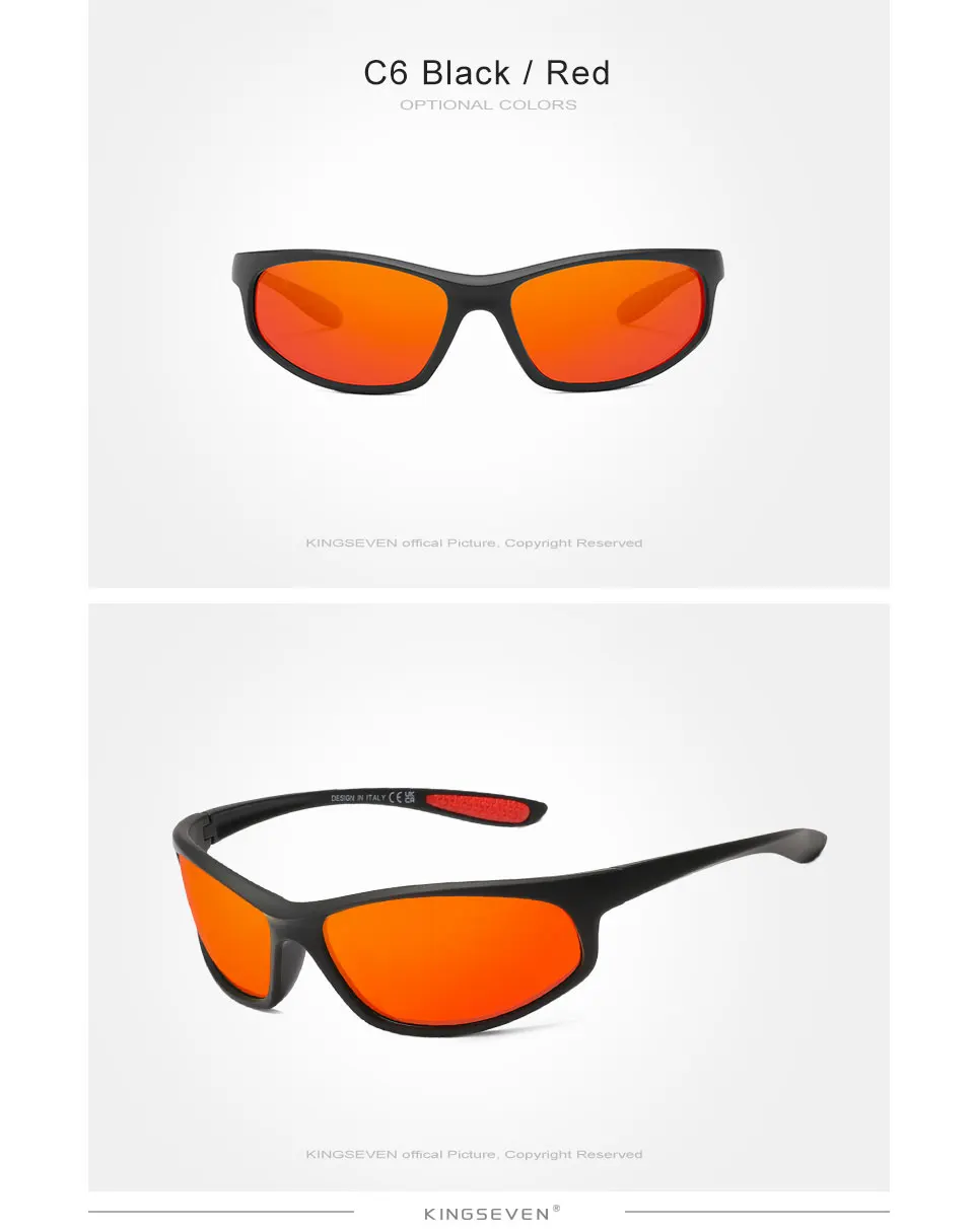 KINGSEVEN Outdoor Sport Reiten Sonnenbrille Männer Polarisierte UV400 Spiegel Objektiv Gläser Fahrrad Straße MTB Angeln Radfahren Brillen – Detail 10
