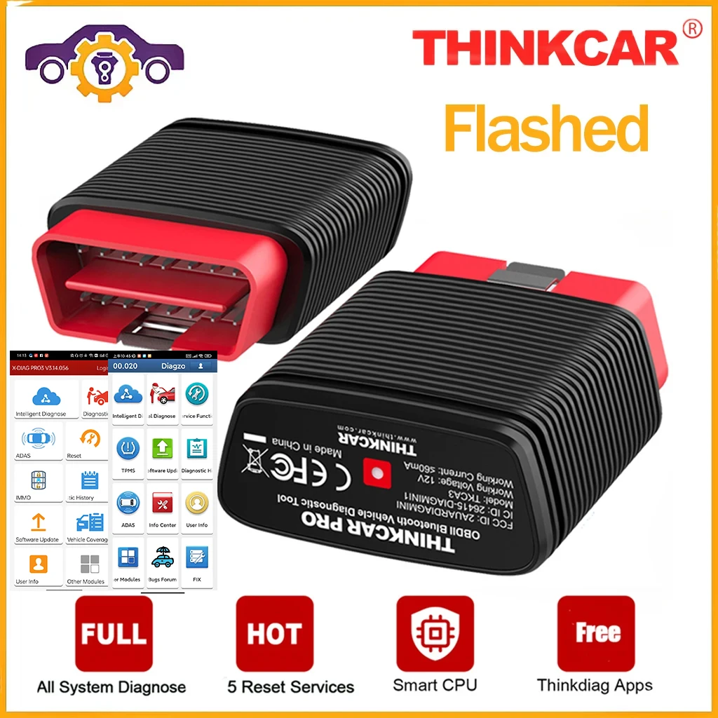 THINKCAR Pro Have Flashed Full System All Car Diagnosis Bluetooth-compatible Scanner PK GOLO PRO Easydiag THINKDIAG