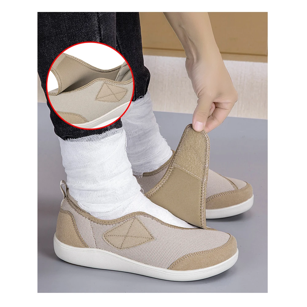 

Easy Open Wide Toe Box Shoes for Men Women Adjustable Diabetic Shoes for Swollen Wide Foot Hallux Valgus Bunion Orthopedics