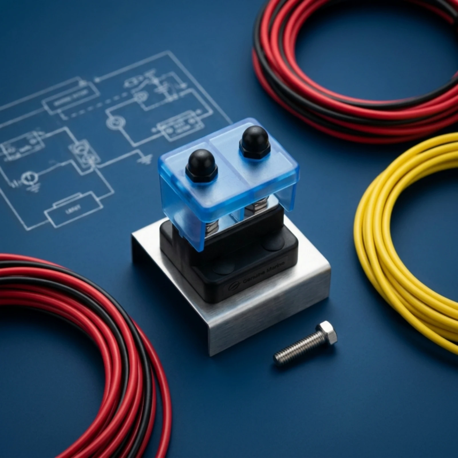 

Twin Stud Bus Bar Compact Marine Bus Bar Insulated Terminal Block Corrosion-Resistant for Yacht Wiring