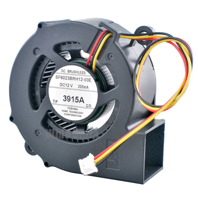 SF6023BRH12-03E 6cm 60mm blower fan 60x60x23mm DC12V 0.20A 3pin Turbine fan cooling fan for projectors