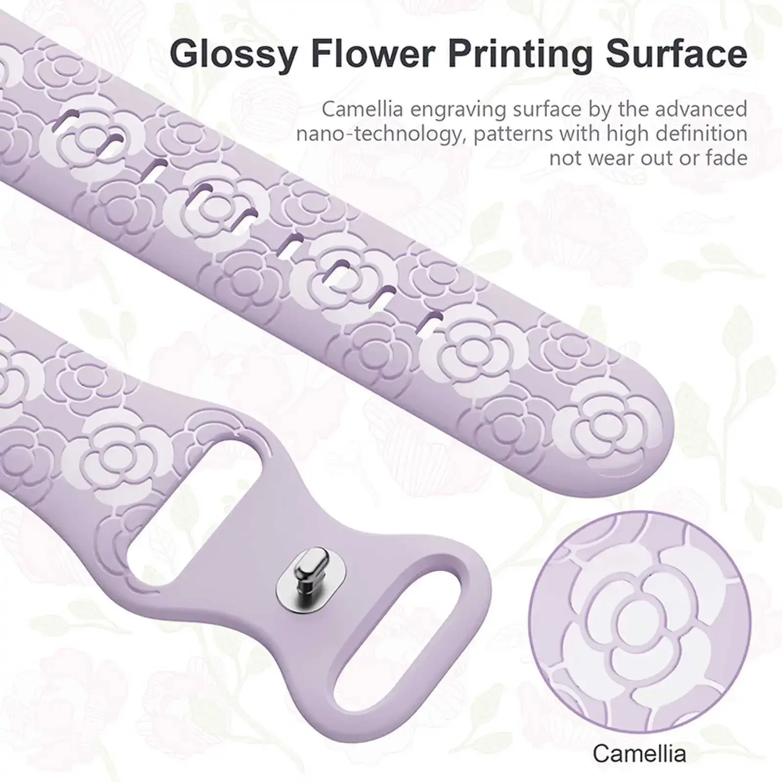 Cinturino in Silicone morbido da donna per Apple Watch Series 9 8 7 41mm 45mm 3 2 38mm 42mm cinturino inciso per iwatch 6 5 4 Se 40mm 44mm 49mm