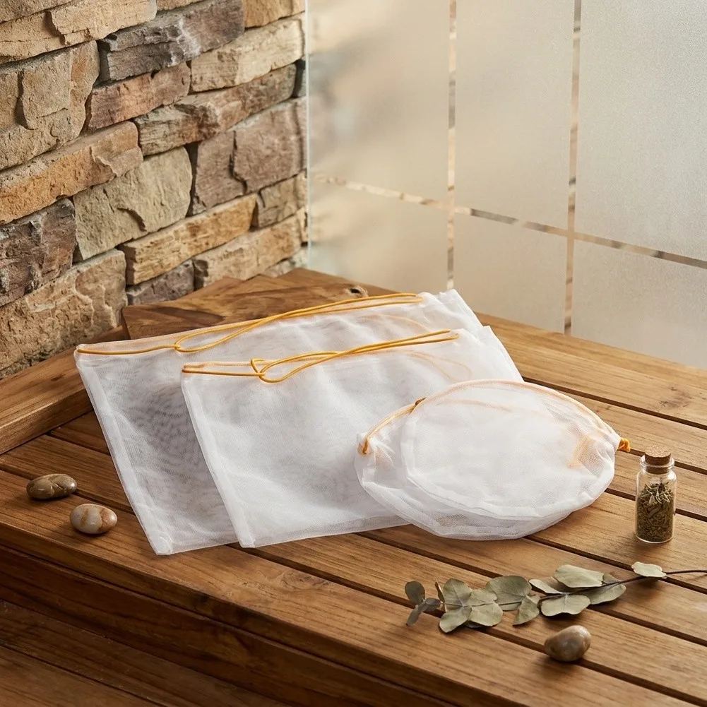 Cheesecloth Bags 4 Pack Food Safe Nylon for Honey For Straining Reusable Fine Mesh Filtering Bags for 5 Gallon