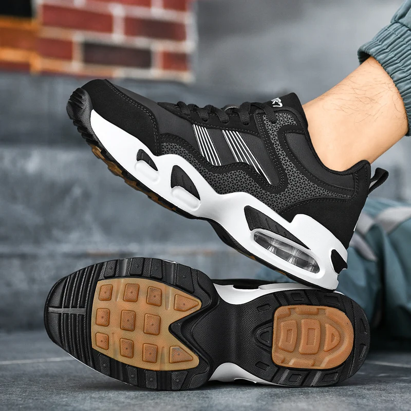 Brand Men's Comfortable Basketball Shoes Air Cushion Sports Shoes Non-slip Running Sneakers Outdoor Gym Training Athletic Shoes