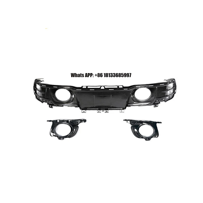 Langyu Car Modifaction Accessories Rear Lip Dry Carbon Fiber Rear Bumper Lip for Porsche 911 992 OEM Style Rear Diffuser