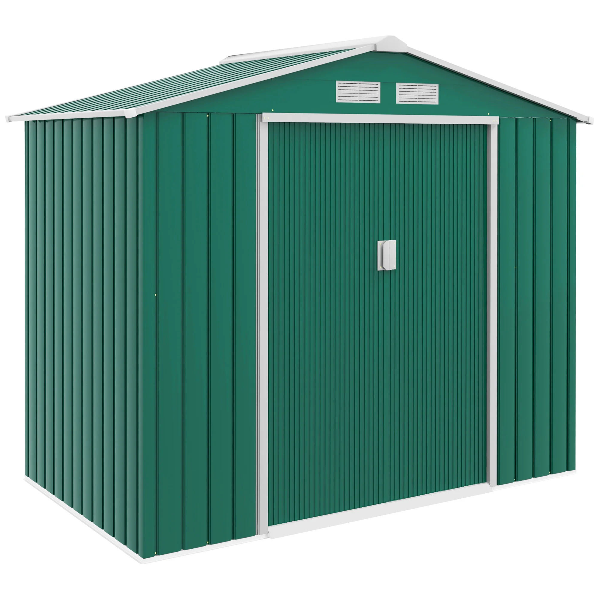 Outsunny Tuinschuur 213X130X185 cm Buiten Metalen Schuur voor Gereedschapsopslag
