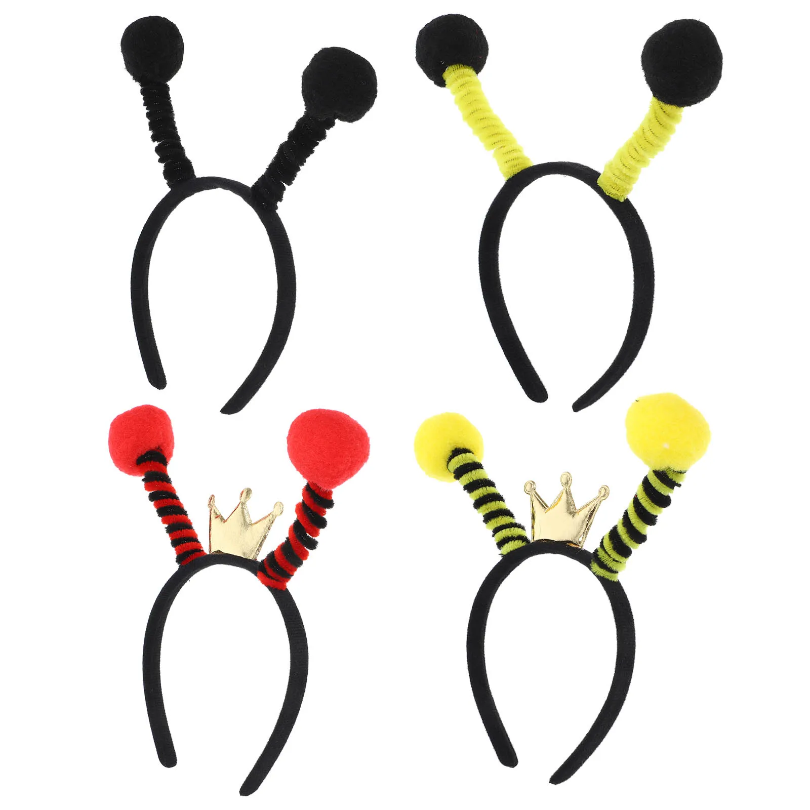 

4pcs Bee Antenna Headband Cosplay Party Costume Hair Accessory Hoops Halloween Gift Universal Size for Kids