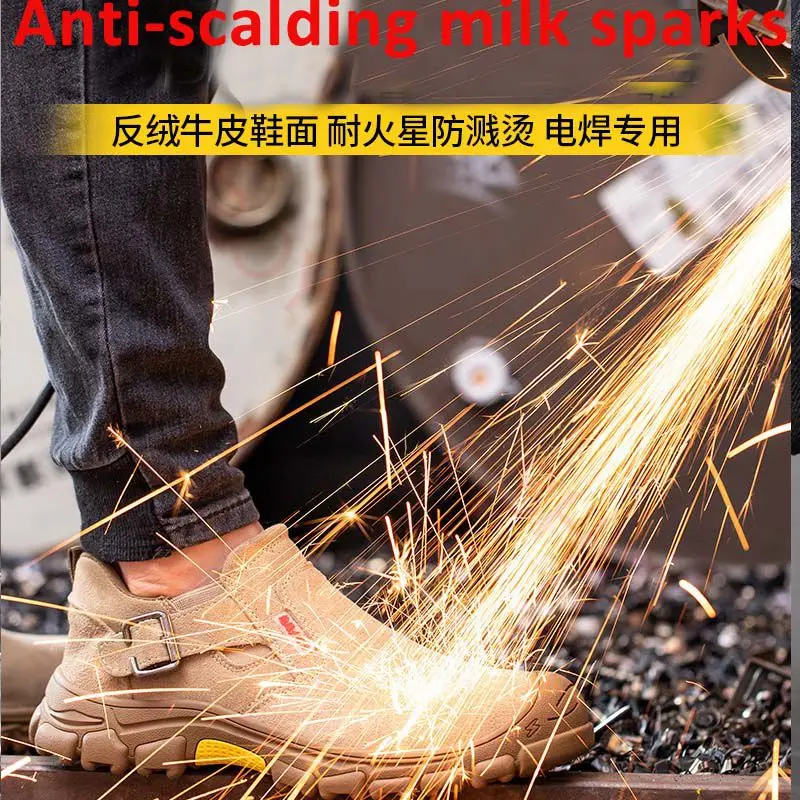 2022 Construction Male Industrial Shoes Anti-smash Anti-puncture Indestructible Work Sneakers Protective Steel Toe Shoes zapatos