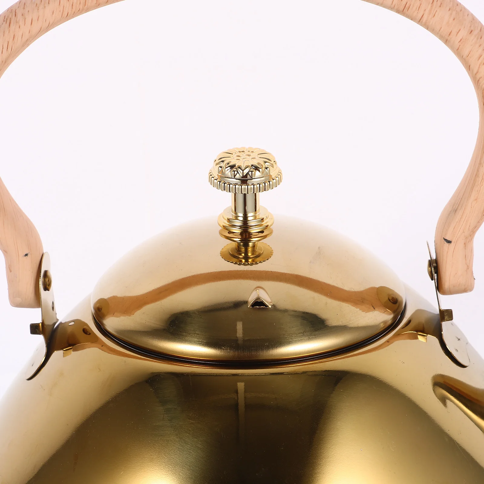 

1pc Electric Wood Handle Water Kettle Large Capacity Stainless Steel Tea Kettle For Home Kitchen Office Modern Household