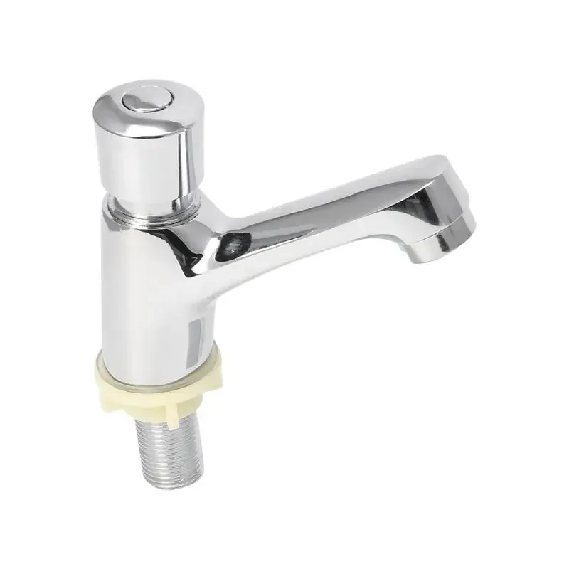 Face Basin Self Closing Water-saving Faucet Bathroom Basin Cold Water Faucet Delay Button Section Faucet Bathroom Accessories