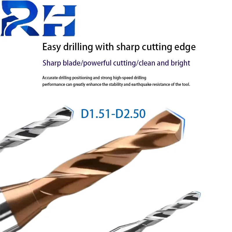 

Сверло из вольфрамовой стали с 4 ручками для нержавеющей стали, специальное твердое сверло 1,51-2,50 для сверла из вольфрамовой стали для алюминия