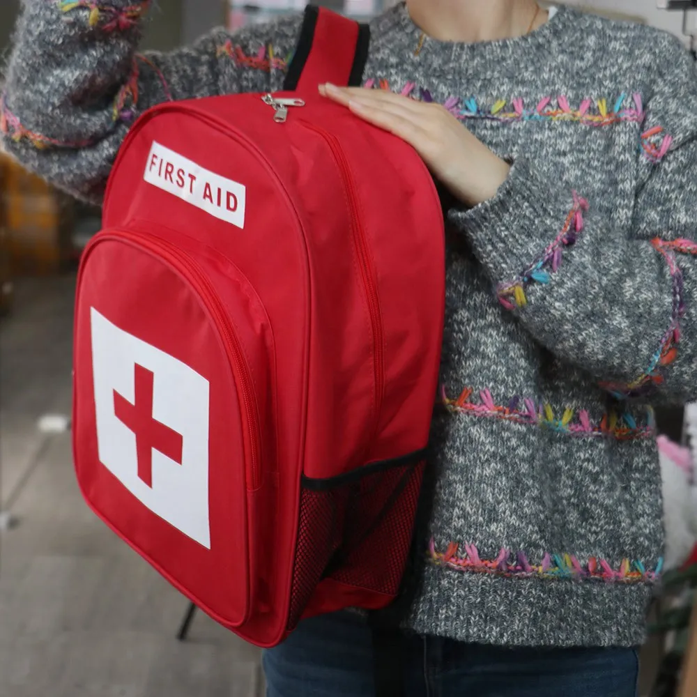 Empty Emergency Medicine Backpack Large Capacity Anti-Scratch Outdoor Rescue Bags Durable Multi-Pocket